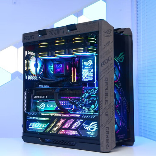 ASUS ROG family bucket Sun God RTX5080 Night God 5070Ti graphics card AMD thousand frames e-sports R79800X3D assembly computer game DIY high configuration host mod desktop machine R7 9800X3D + ASUS RTX5070Ti with three