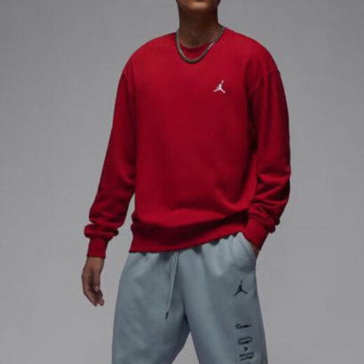 耐克卫衣男士秋冬季新款JORDAN健身运动服圆领休闲外套保暖套头衫 FQ1865-687红色 XL
