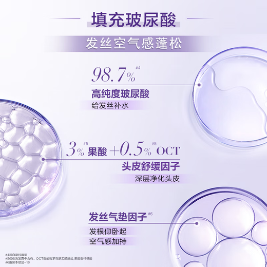 L'Oreal Shampoo Purple Ampoule Hyaluronic Acid Shampoo Care Set Shampoo Cream Fluffy and Smooth Paris olaiya Hyaluronic Acid Shampoo 440ml