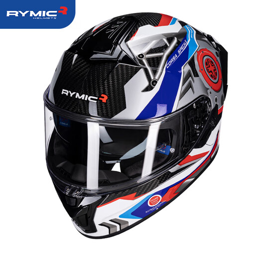 RYMIC motorcycle carbon fiber helmet full-face helmet 3C certified winter professional motorcycle motorcycle running helmet S-GT blue black L