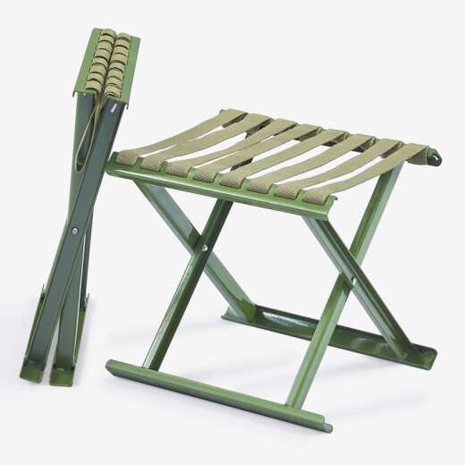 Huakaizhixing Mazar folding stool household bench portable outdoor folding chair leisure chair stool low stool army green