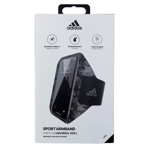 adidas Adidas mobile phone arm bag men's and women's running sports arm sleeve Apple Huawei Xiaomi universal armband touch control large screen display wrist bag multi-functional and lightweight