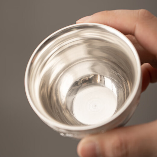 SUSHI CERAMICS gilt silver bamboo master cup intangible cultural heritage master Zheng Wenqiang's tea cup 100ml souvenir gift