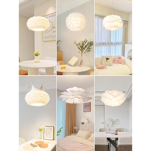 CLCEY BARDACE CANDELIER MODERNO Simple Atmosférico Comedor de comedor Lámpara de comedor Estilo de dormitorio principal Lámpara de habitación de la habitación del dormitorio principal 882 9272 White 35cm Tres colores