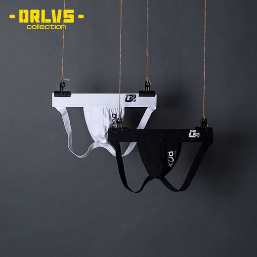 Guiruo sexy underwear new men's underwear sexy thong men's pure cotton double thong GAY gay L white collection store priority delivery