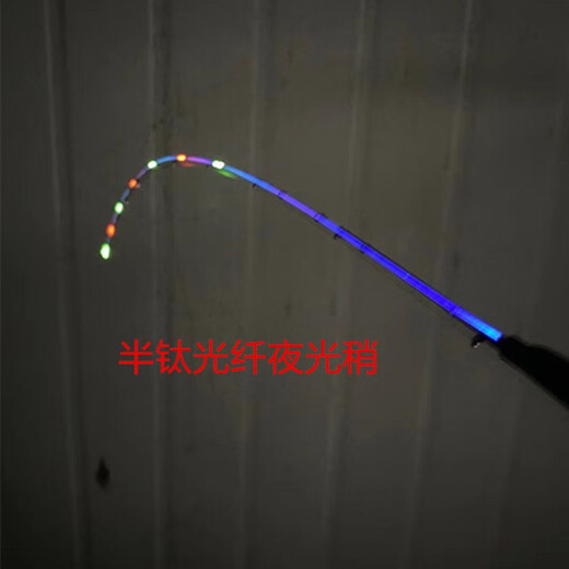 尚虞 光纤夜光竿稍LED竿稍筏竿桥筏竿稍半钛合金微铅软尾筏钓竿稍 0.55m 半钛光纤稍5号【中软】