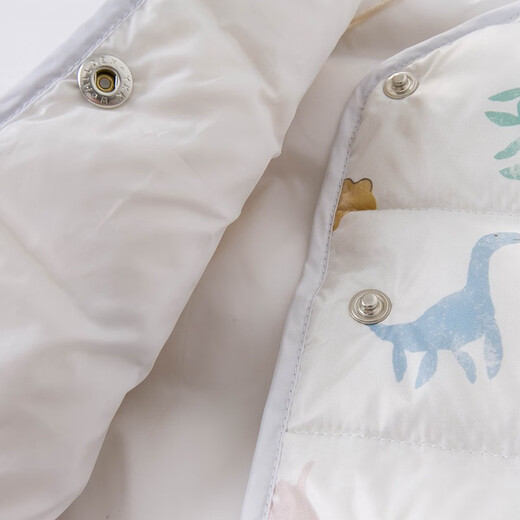 DAVE&BELLA ropa para niños chaleco de plumas para niñas chaleco de plumas para niños ropa de invierno para niños nuevo chaleco de invierno para bebés estampado de fondo gris 110 cm (altura recomendada 100-110 cm)