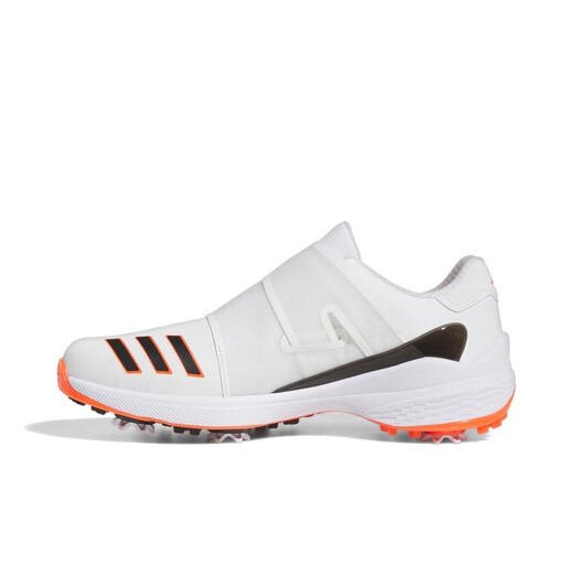 Adidas golf shoes men's ZG23 series new fashion lightweight anti-slip water-splashing BOA comfortable sports shoes GY9716 white/number one black/semi-fluorescent red 46 (UK10.5)