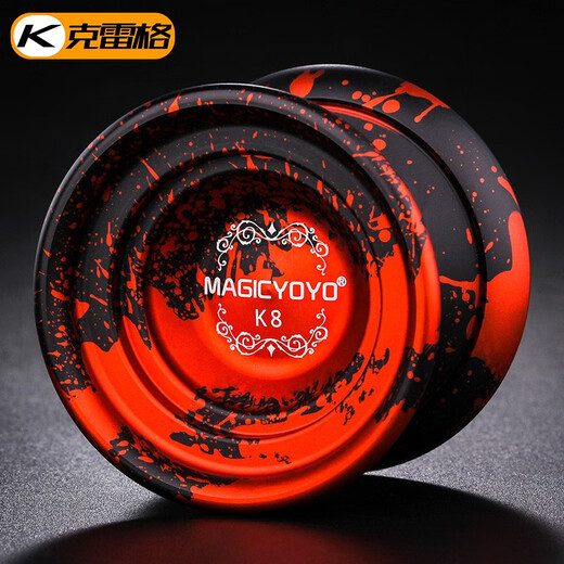 KELEIGE yo-yo K8 leopard head professional competitive aluminum alloy yo-yo yo-yo-yo-yo-yo-yo-yo-yo-children anime toy shaking black and red