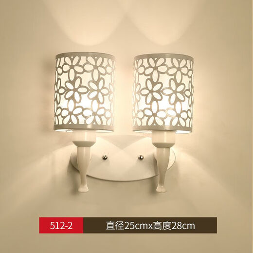 Yaotian Bedside Lamp Bedroom Home Wall Lamp Wall Mounted Stair Master Bedroom Aisle Modern Simple Creative LED Lamp 512 Double Head Warm Light