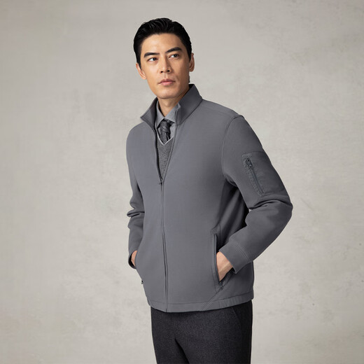 GORNIA men's casual hooded detachable windbreaker simple fashionable commuter casual jacket GBW23342333 Gray XL