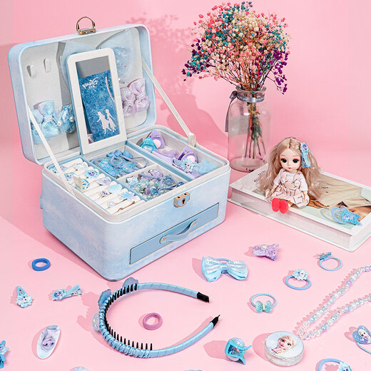 Disney Frozen Hair Accessoires Geschenkbox Set Kinderhaus Spielzeug Mädchen Geburtstag Geschenk Prinzessin Elsa