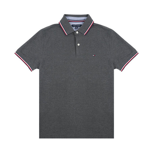 Tommy Hilfiger Tommy Men's Clothing New European and American Colord Colord Casual Slim Men's Short à manches courtes 673/670/691 Pink L (environ 90 kg)