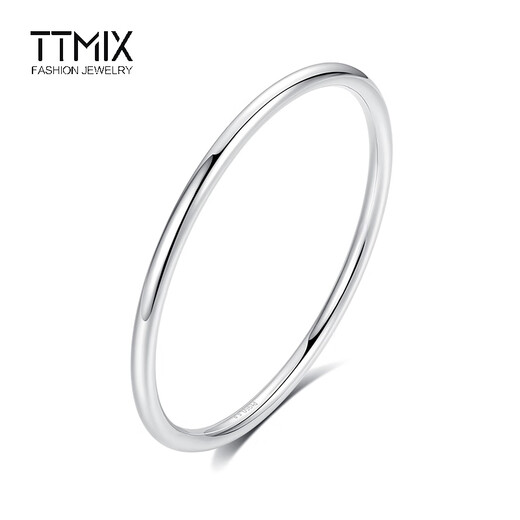TTMIX platinum bracelet pt950 women's glossy plain ring platinum round bracelet as a gift for your girlfriend 56mm weight 7.74g 2.4mm thick