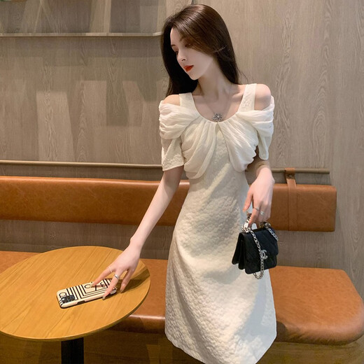 ROMON (ROMON) small fragrant style design dress 2025 summer new style women's texture high-end temperament spring and autumn exquisite off-shoulder skirt picture color S -95Jin [Jin equals 0.5 kg] below