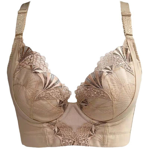 Modal high-end beauty salon adjustable underwear push-up bra for women burgundy thin section breast-retracting bra external expansion to prevent sagging black/single piece 75B 34 thin cup about 0.3CM