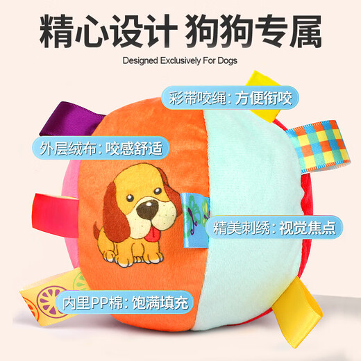 HELLOJOY Dog Toy Ball Sounding Dog Relief Artifact Pet Supplies Bite-Resistant and Energy-consuming Plush Ball