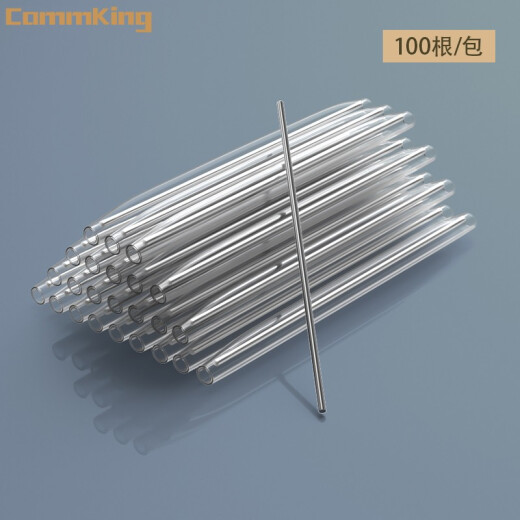 CommKing fiber optic heat shrinkable tube 60mm single core optical cable leather wire jumper heat shrinkable tube optical cable pigtail protection tube welding machine hot melt casing leather wire double steel needle inner diameter 4.0mm (thick) 100 pieces/pack