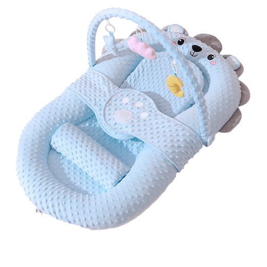 Benmai bed-in-bed baby sleeping artifact children's sleeping baby anti-pressure multi-functional sleeping pad newborn bed removable gray elephant + slope pad