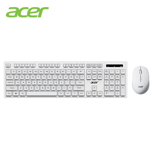 Acer (acer) keyboard and mouse set wireless keyboard and mouse set office keyboard and mouse set splash-proof computer keyboard mouse keyboard type-c charging keyboard KM412 white