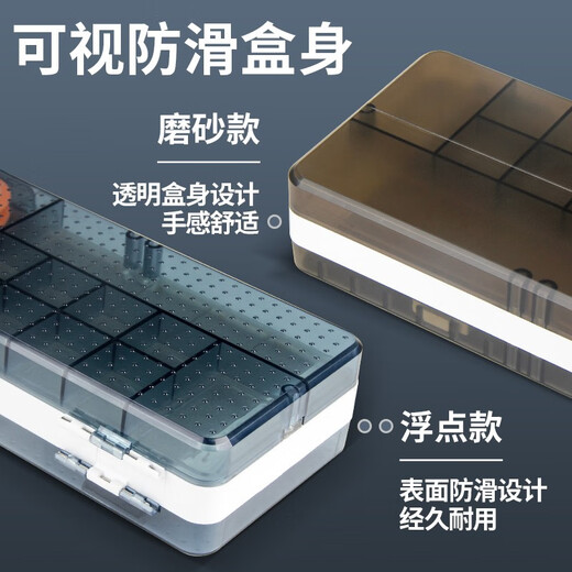 The source of fishing three-layer multi-functional float box set sub-line box main line box accessories box fishing float box fishing gear supplies through the float box 51cm red