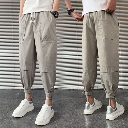 Yingzhen pissige Hosen Herbst und Wintermodemarke kleine Füße Arbeitspeurung Neun-Punkte-Internet-Promi loser Slim Harem Hosen neun Schlüssel K057 Black L 110-125jin [Jin entspricht 0,5 kg]