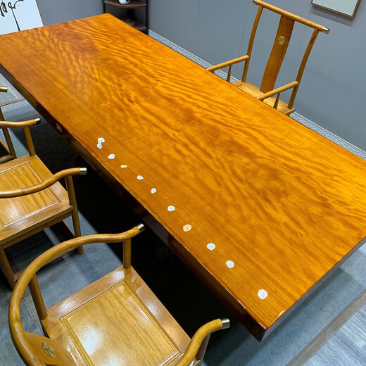 JPHZNB solid wood large board tea table yellow pear large board table log whole board boss desk ebony wood customization