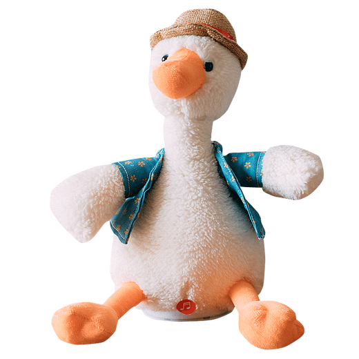 Infant Island Creative Funny Duck Toy Funny Recording Doll Children's Birthday Gift Girls Giving Boyfriend Girlfriend Girl Recording [200 Songs] Gift Bag Light String