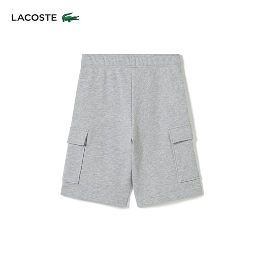 LACOSTE法国鳄鱼童装短裤夏季舒适简约百搭舒适纯色短裤|GJ7372 CCA/银灰色 150 12A