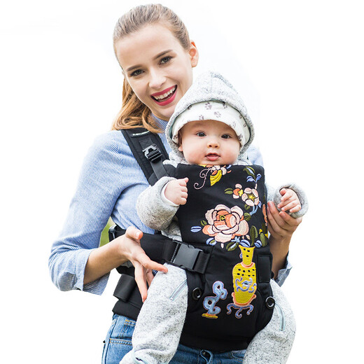 Babyjoey英国新款Babyjoey多功能婴儿背带新生儿透气背宝宝背袋双肩前抱式 出水芙蓉