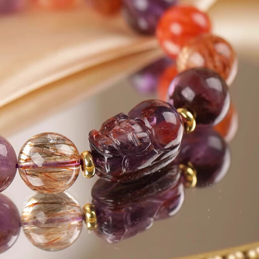 Aitkel Nine Purple Lihuo Tenglong Bracelet Women's Light Luxury Crystal Hair Crystal Purple Ghost Bracelet as a Valentine's Day Gift for Girlfriend Nine Purple Lihuo Tenglong Bracelet