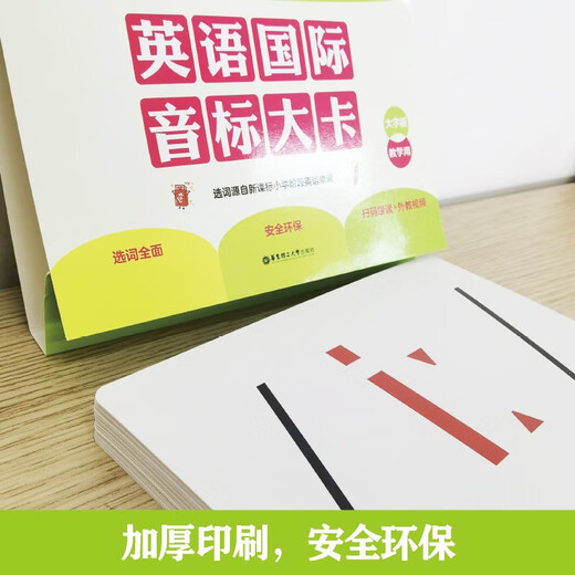 Englische internationale phonetische Alphabetkarte (Version mit großen Zeichen. Für den Unterricht)
