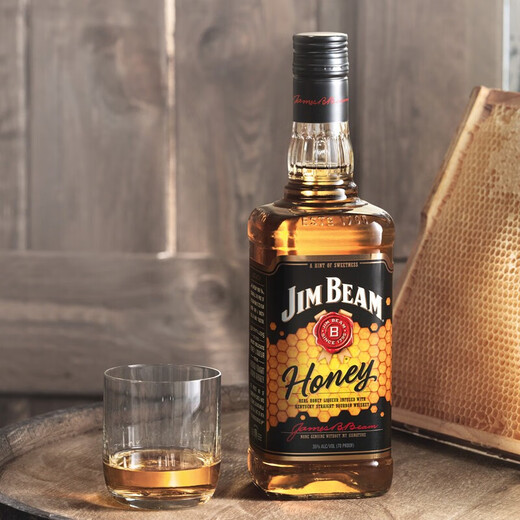 Jim Beam Bourbon Whisky imported from the United States blended type Baizanbian rye/honey/apple wine gift Jinbin Honey 700ml