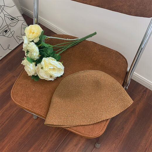 Jincheng Japanese face-covering knitted milk silk breathable dome fisherman hat autumn and winter foldable soft sunbasin hat MZ613 Mocha color M(56-58cm)