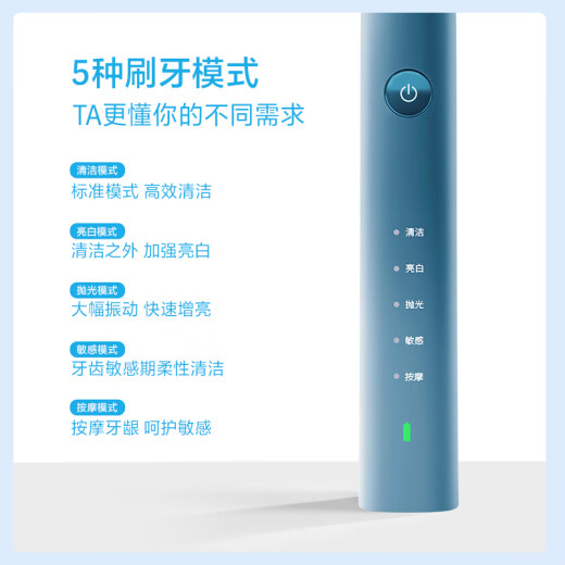 飞科电动牙刷成人软毛情侣款生日礼物送男女朋友520情人节母亲节礼物 FT7105【深海蓝】