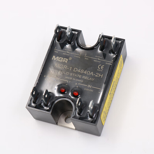纪俪田定制美格尔 2路组SSR固态继电器D4840A-2H直流24V控交流DC-AC220V