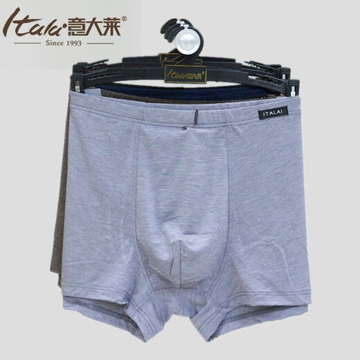 Sous-vêtements antibactériens pour hommes Italai plus gras et pantalon boxeur masculin plus grand pantalon boxeur à respiration modale grande taille Bottoms Fat Man Shorts 4882 Salan 1 paquet 5xl / 125b