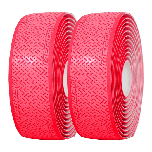 MERIDA Merida road handlebar with bicycle carbon pattern silicone handlebar wrapping and curved handlebar anti-slip strap bicycle accessories anti-slip shock absorption lightweight design carbon pattern-black and red