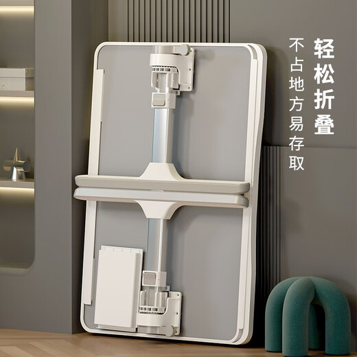 Dayijia bed computer desk can be lifted and folded small table lazy office home student dormitory adjustable height silver gray comfortable style + card slot + anti-slip tray *2