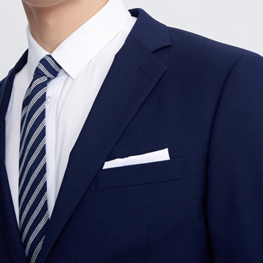 Angel Bird Business Men's Suit Suit Youth Work Slim Thin Wool Formal Work Suit EBB26105S11 Navy Blue Yaguang Silk 54B