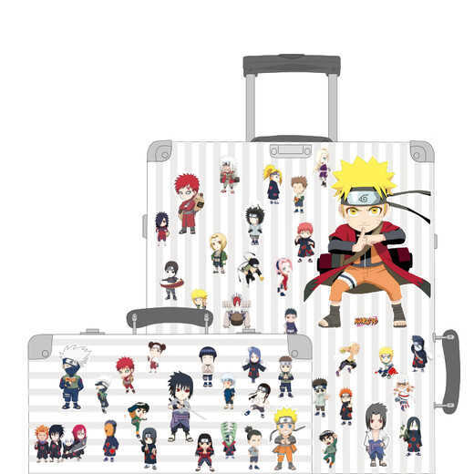 Bei Guang Naruto Sasuke Cartoon Aufkleber Helm Personalisierte Koffer Aufkleber wasserdichte trendige Marke Koffer Trolley Hülle Koffer Aufkleber Laptop Gitarre Kühlschrank Dekoration Wandkleher Aufkleber