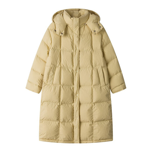 
Fan Silan 23FS14088 Korean thickened down jacket for women's new winter mid-length warm jacket Creamy yellow S