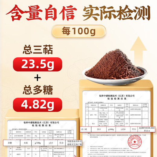 同仁堂（TRT）北京同仁堂破壁灵芝孢子粉100g礼盒送长辈成年中老年增强免疫力