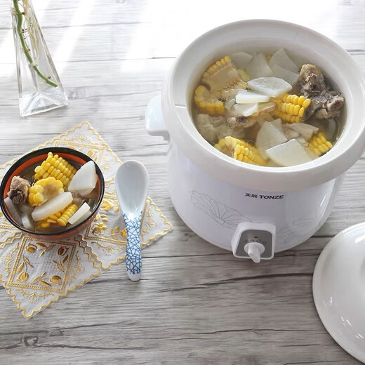 Tianji (TONZE) ceramic stew pot household 2L soup and porridge pot fully automatic porridge artifact smart stew pot health electric casserole 3 liters - mechanical model DDG-30N 3L