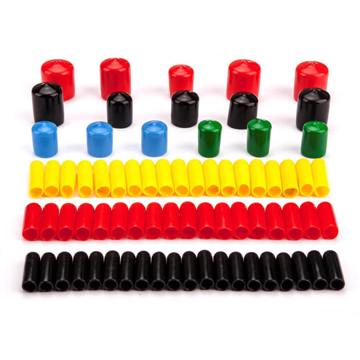 RUILIMA rubber sleeve thread protective sleeve steel pipe sleeve cap insulating cap rubber wire protective sleeve PVC cap rubber sheath black