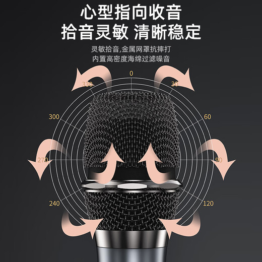 SANSUI wireless microphone, universal, professional-grade U-segment karaoke special conference host, live karaoke outdoor square dance, handheld portable performance home ktv singing rechargeable microphone, flagship single microphone, performance-level universal microphone, one to one, true U-segment wireless charging