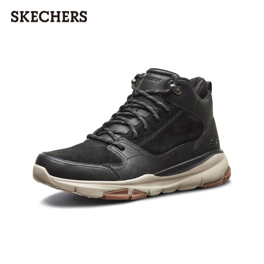 斯凯奇（Skechers）高帮男士工装靴保暖防寒马丁靴休闲鞋雪地增高男靴65731 黑色/BLK 41