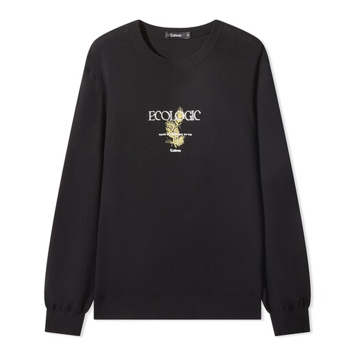 Carbin Herren Gold-Line Sticked Tinecone Pullover Herbst Neuer Antibakterienstils bequemer Pullover B Kohleschwarz 01 L (175) 50