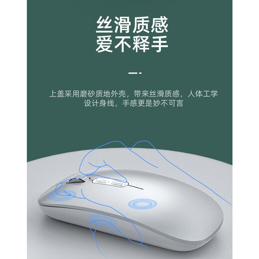 Moyi Mac Apple Wireless Maus-Laptop Dual-Mode BLUETOOTH-MOUSE BLUETOOTH-MOUSE FÜR MACBOOK PRO/AIR/IPAD-Tablet-Zubehör ultimative Version-Metal Grey [One-Click-Rückkehr zum Desktop | Batterie -Upgrade | Niedriges Geräusch und still]