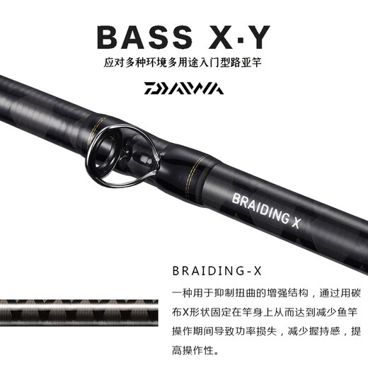 达亿瓦（DAIWA）BASS X Y 路亚竿 单杆钓微物马口白条翘嘴鳜鱼打黑雷强远投泛用杆 682LB/2节/2.03米软调枪柄